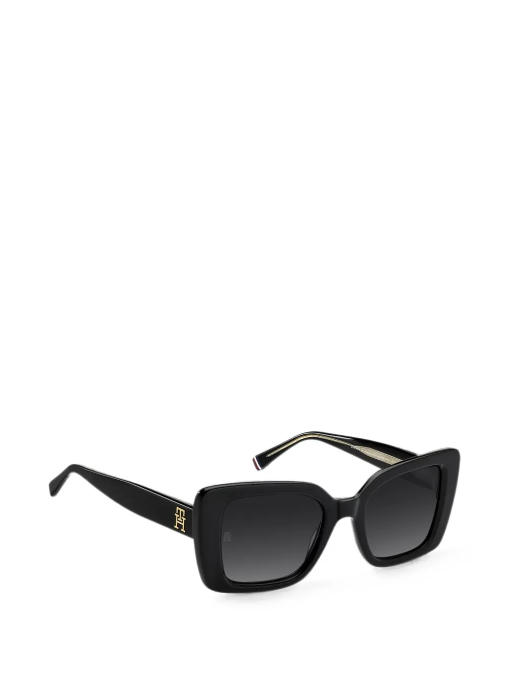 Tommy Hilfiger Zonnebril met cat-eye montuur en monogram Zwart