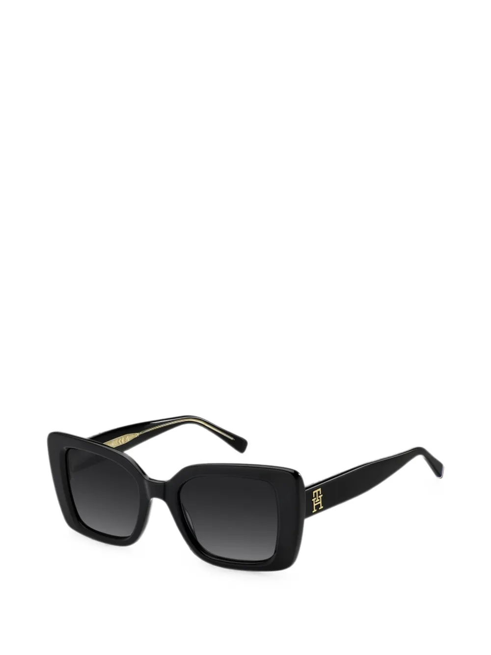 Tommy Hilfiger Zonnebril met cat-eye montuur en monogram Zwart