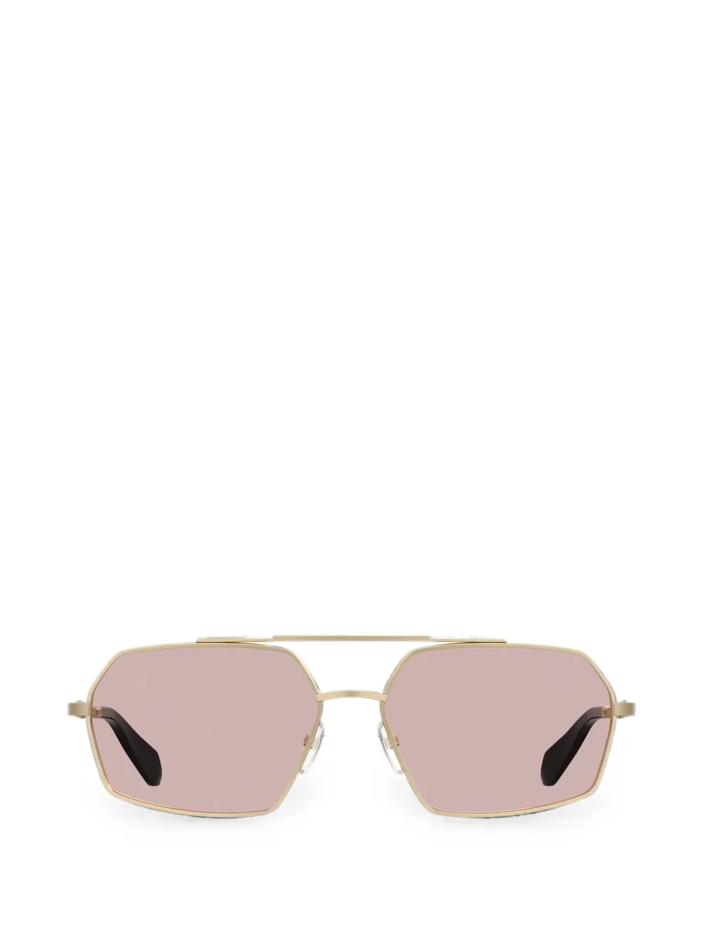 Moschino Eyewear geometric-frame sunglasses - Oro