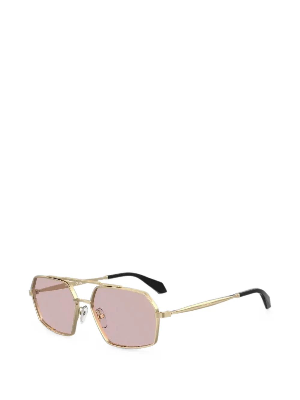 Moschino Eyewear Zonnebril met geometrisch montuur Goud