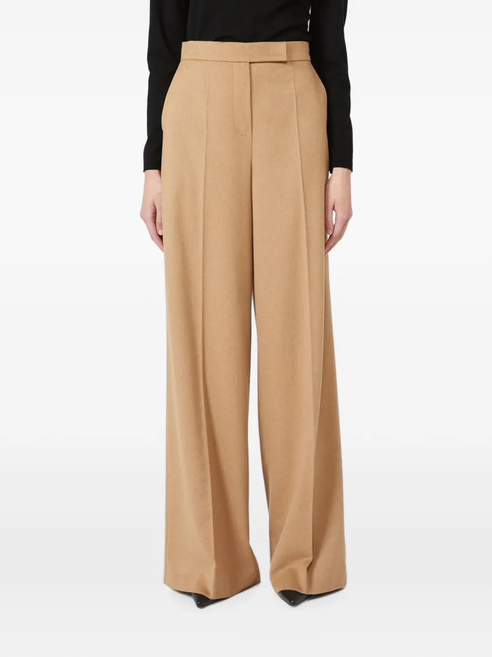 Max Mara wide sable-look camel trousers - camel - Toni neutri
