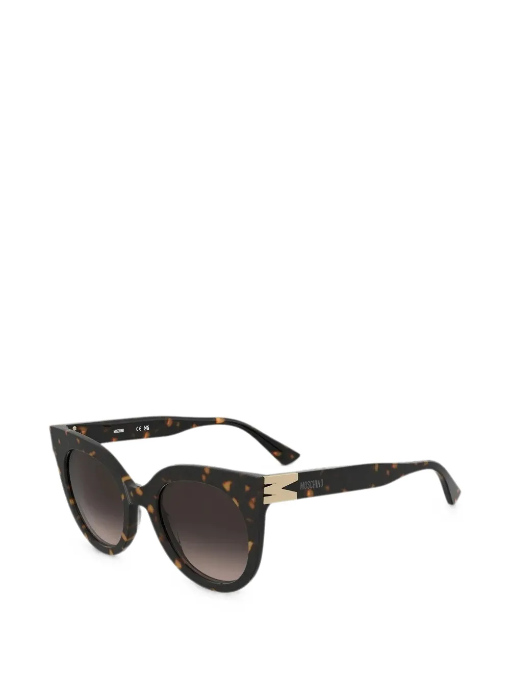 Moschino Eyewear Zonnebril met cat-eye montuur Bruin