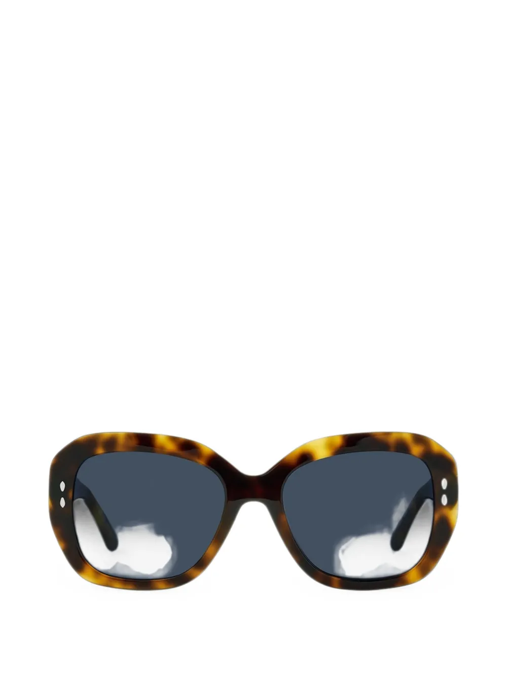ISABEL MARANT tortoiseshell-effect rectangle-frame sunglasses - Braun