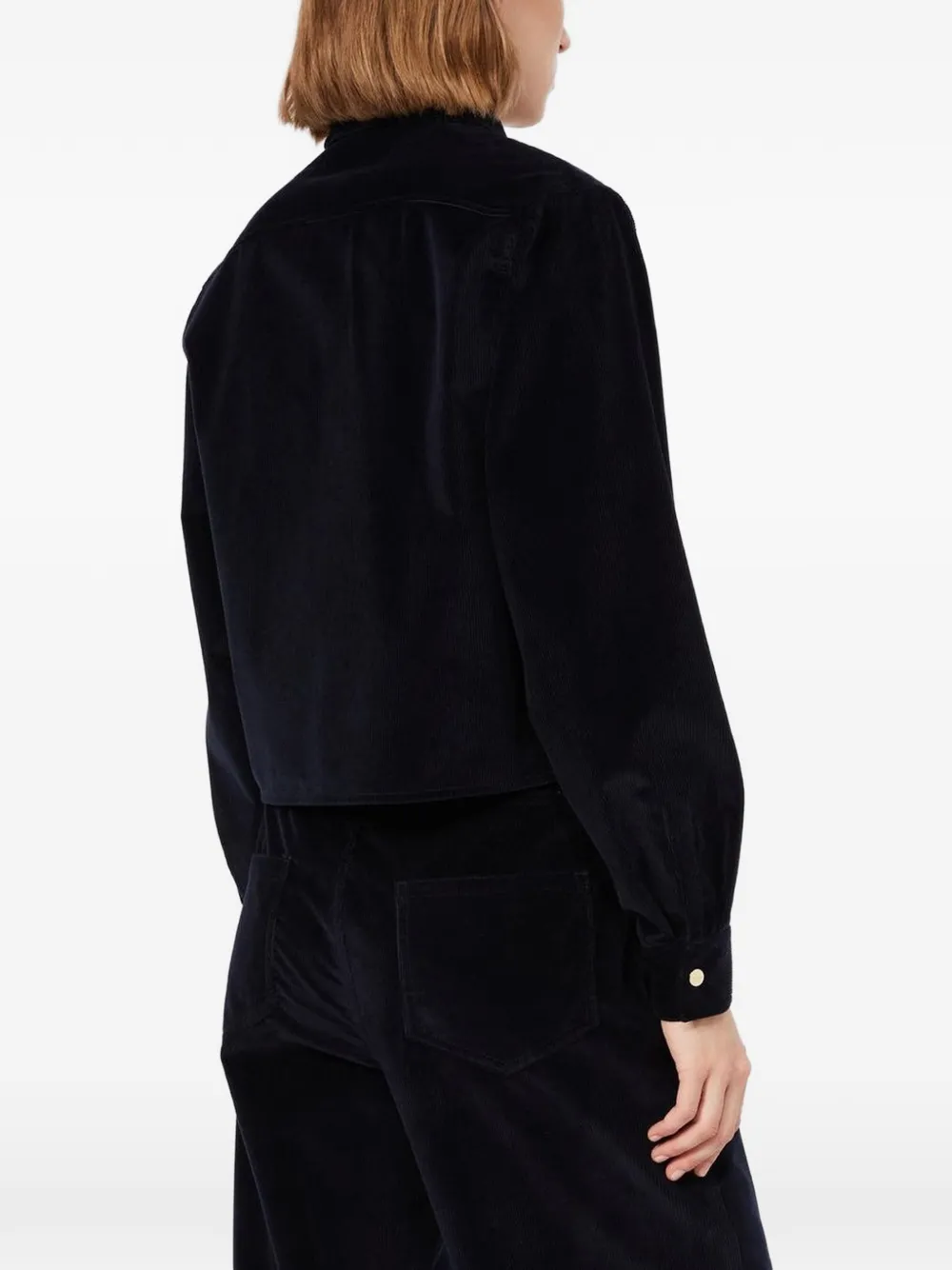 Max Mara Ribfluwelen jack met borstzakken Blauw
