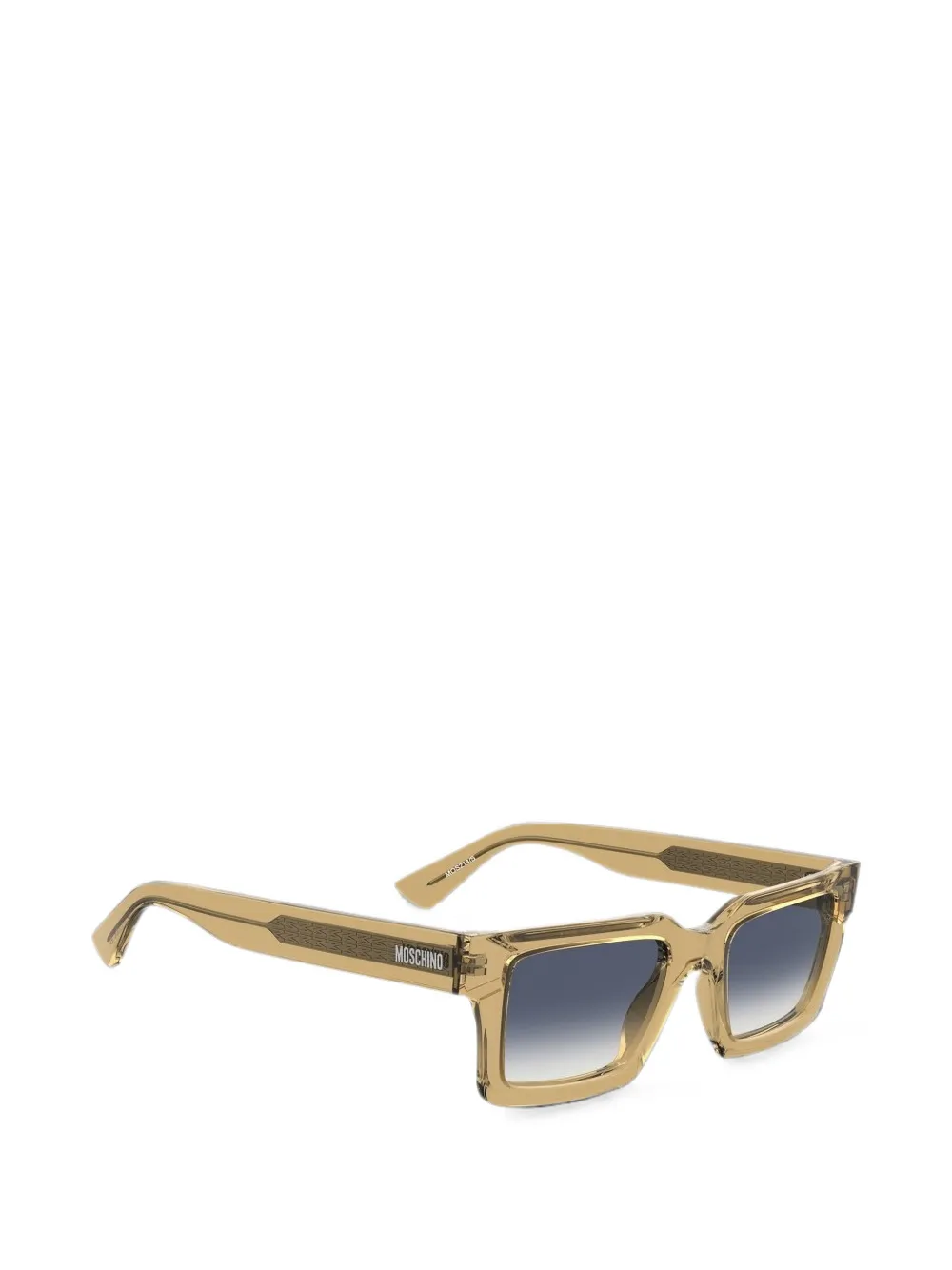 Moschino Zonnebril met rechthoekig montuur Beige