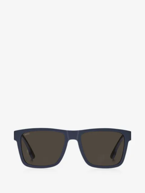 BOSS matte-blue sunglasses with logo insert