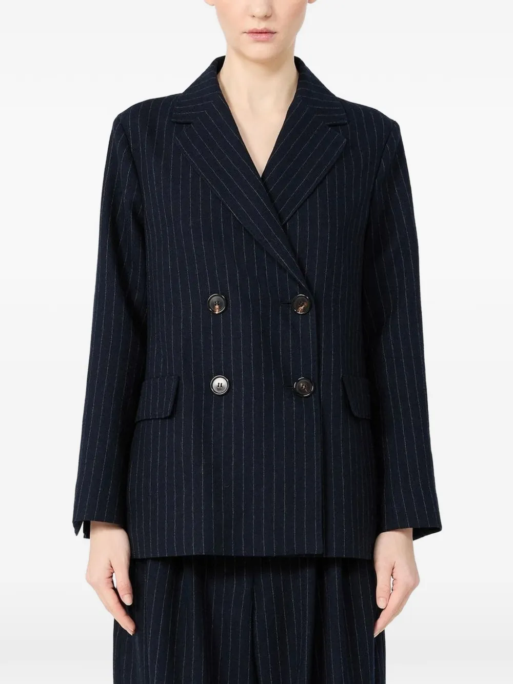 'S Max Mara pinstripe double-breasted blazer - Blau
