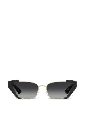 Miu Miu Eyewear Óculos De Sol Retangular | Prateado | FARFETCH BR