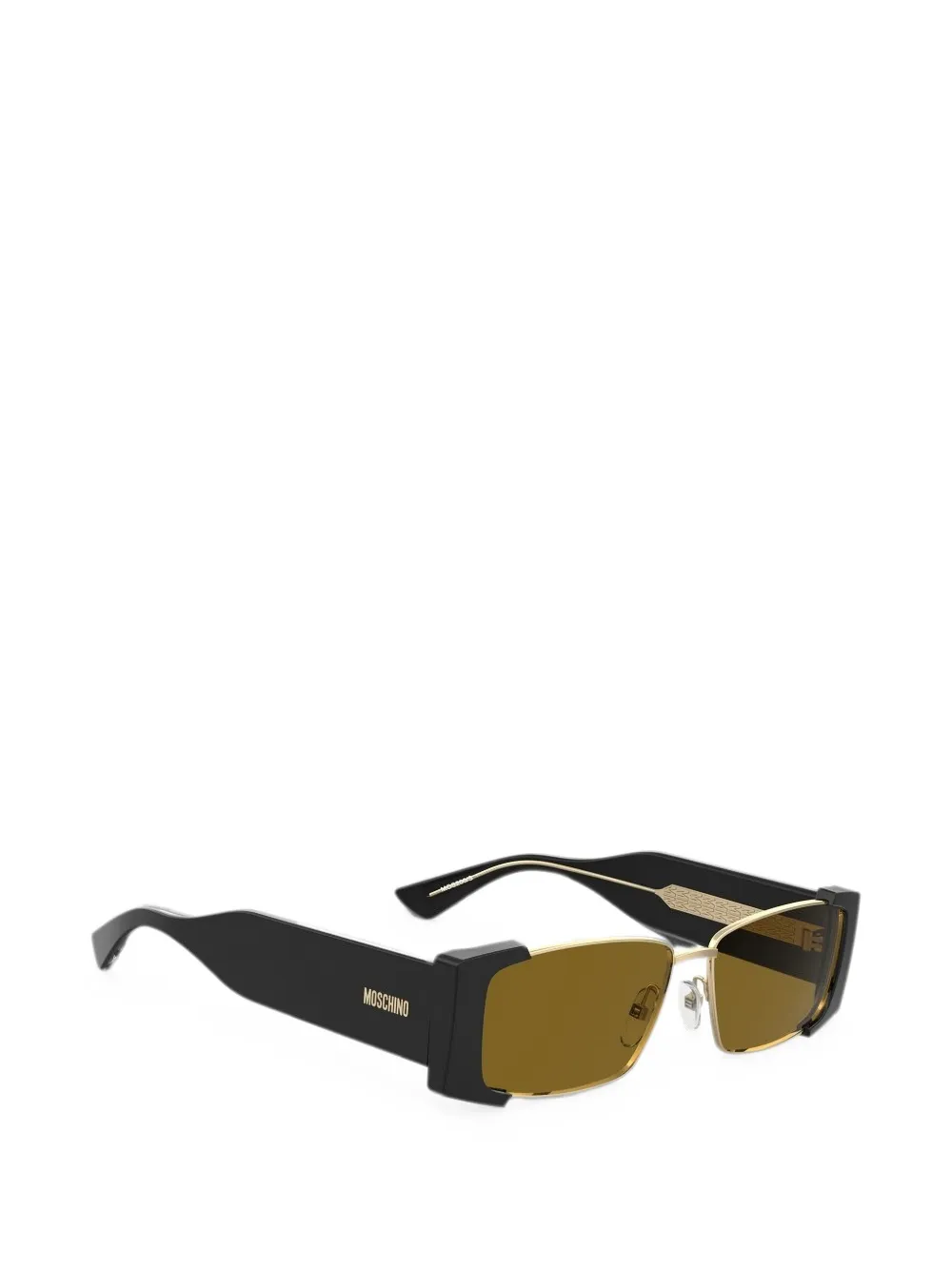 Moschino Eyewear Zonnebril met rechthoekig montuur Zwart