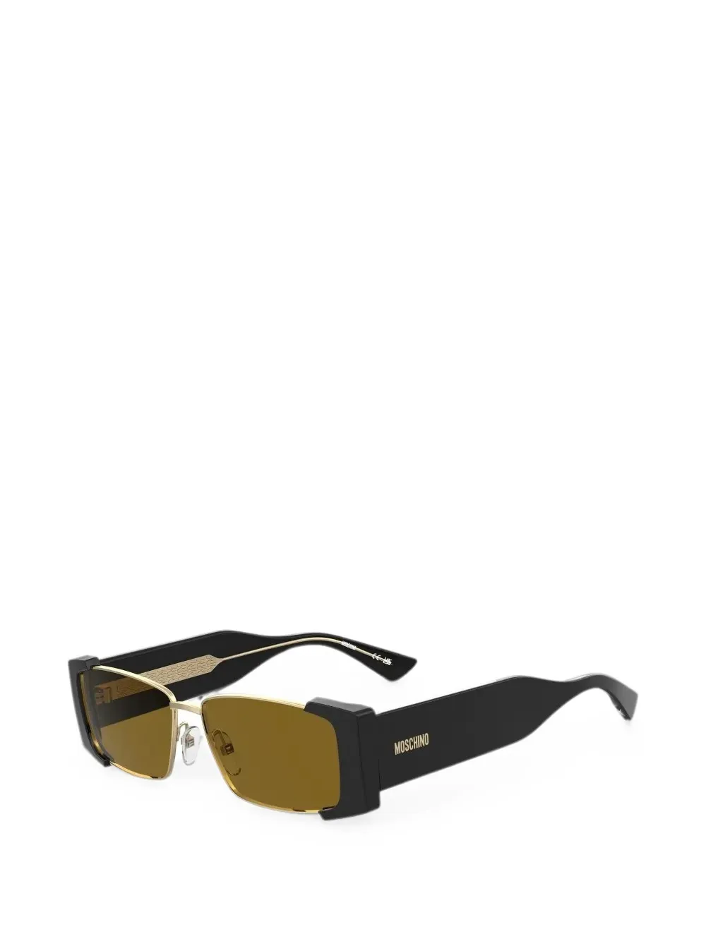 Moschino Eyewear Zonnebril met rechthoekig montuur Zwart