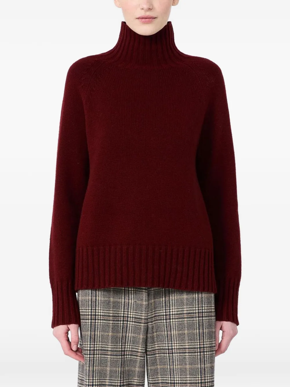 'S Max Mara high-neck long-sleeve sweater - Rosso