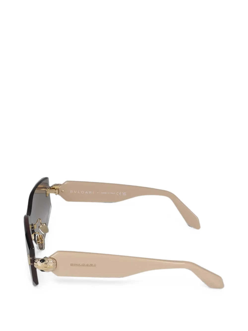 Bvlgari Serpenti Geometric-frame Sunglasses in Neutrals, view 4