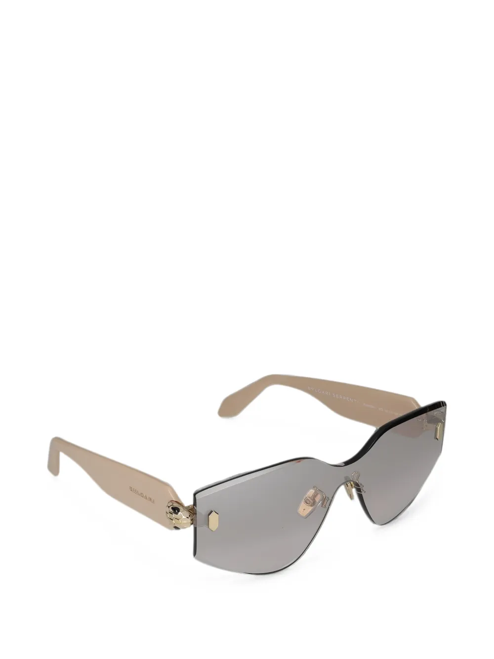 Bvlgari Serpenti Geometric-frame Sunglasses in Neutrals, view 3