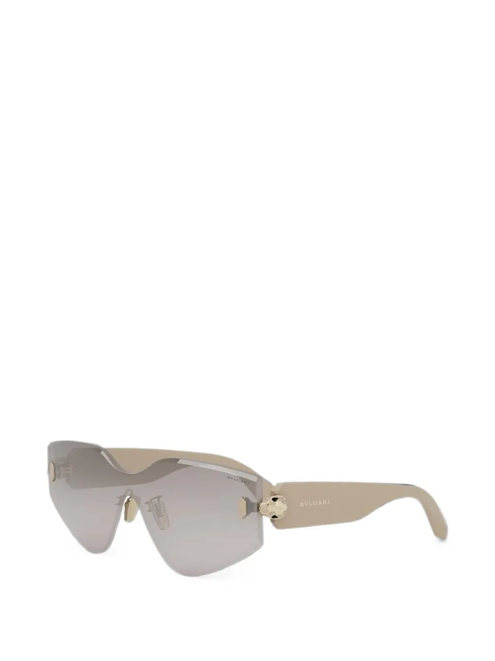 Bvlgari Serpenti Geometric-frame Sunglasses in Neutrals, view 2