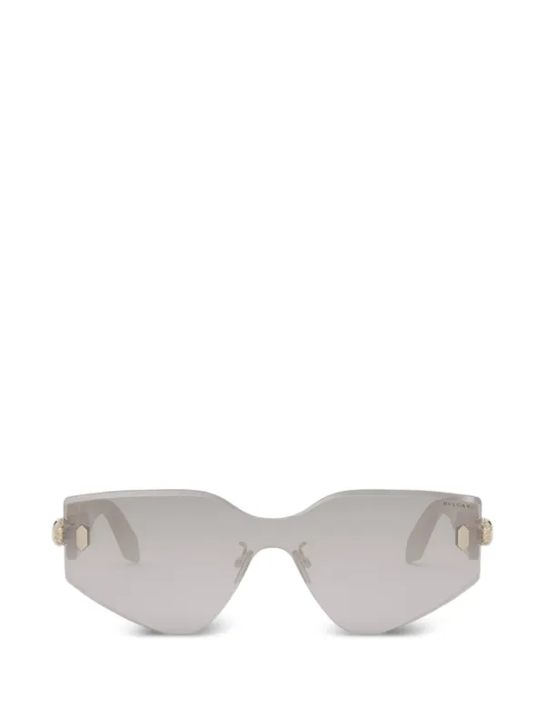 Bvlgari Serpenti Geometric-frame Sunglasses in Neutrals