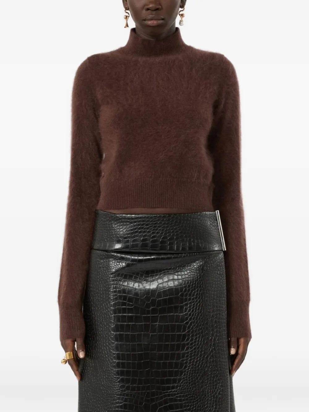 Max Mara cashmere high-neck sweater - Braun