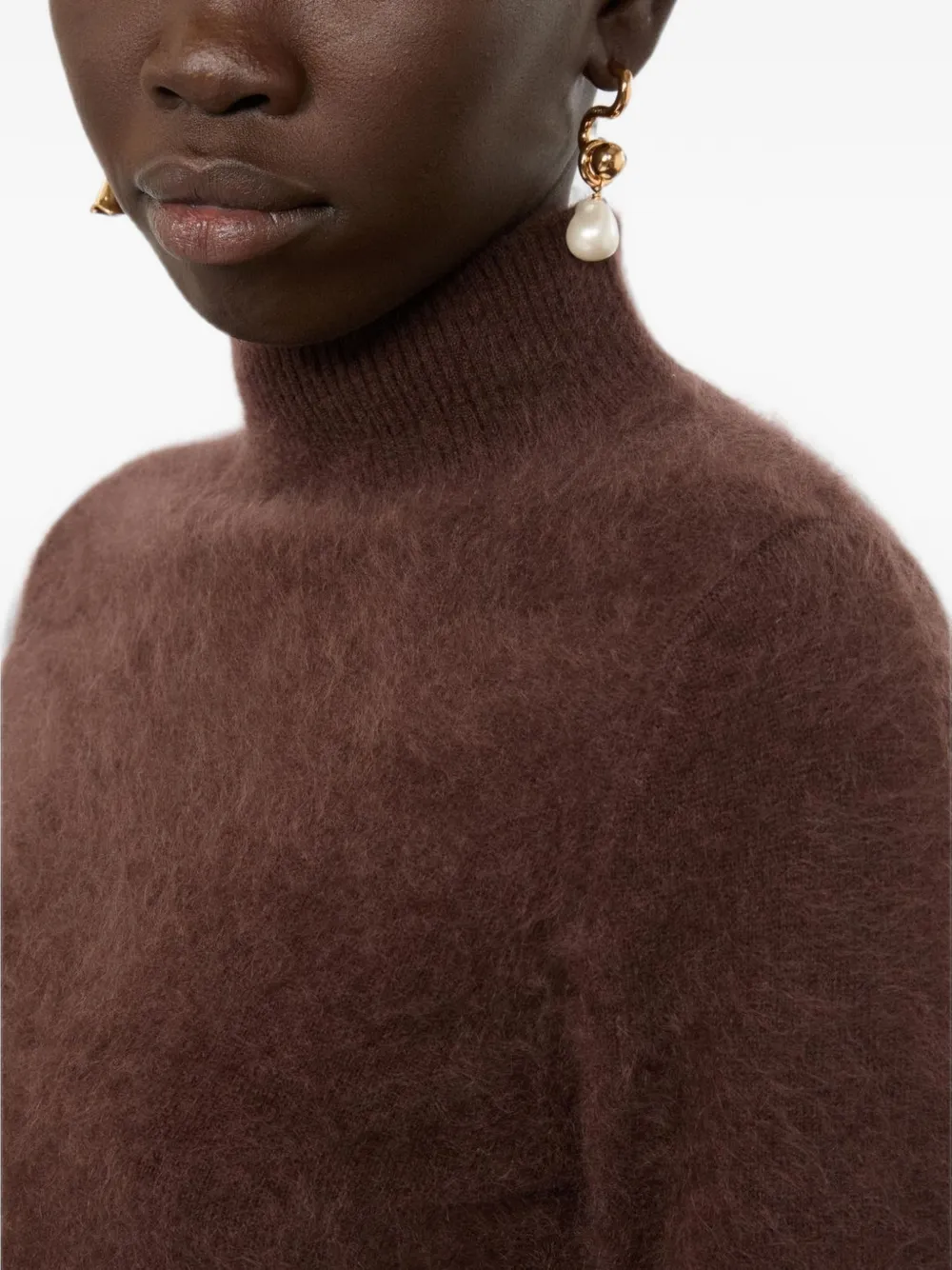 Sportmax Agio cropped kasjmier trui Bruin