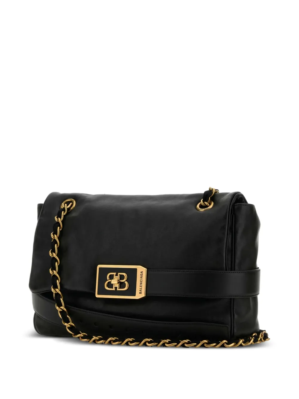Balenciaga Modu schoudertas met omslag Zwart