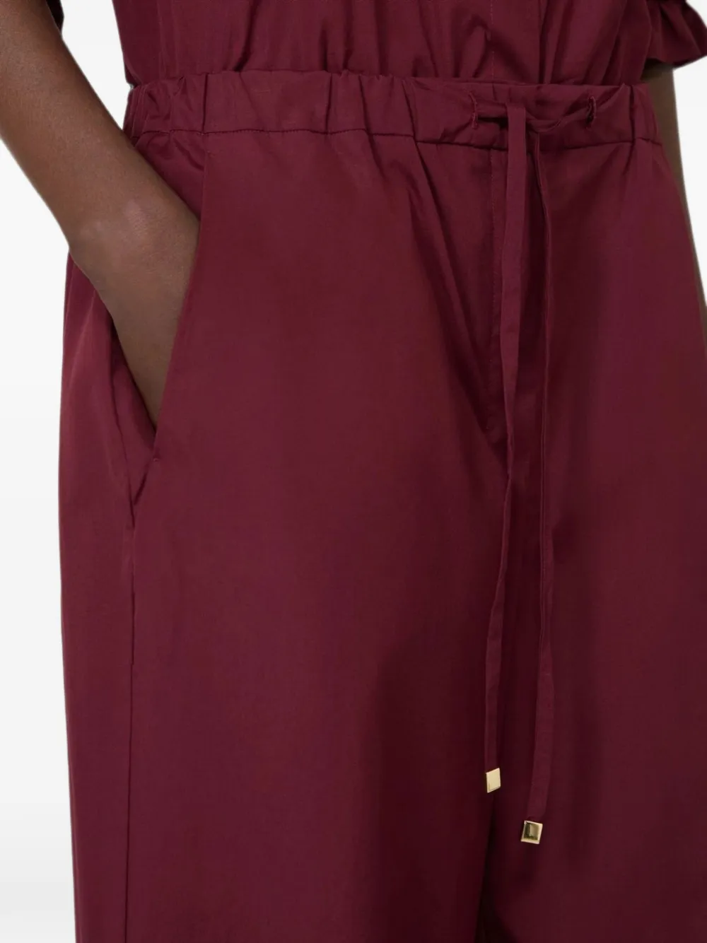 'S Max Mara Palazzo broek met trekkoord Rood