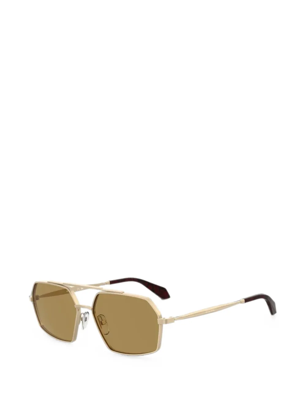 Moschino Zonnebril met geometrisch montuur Goud