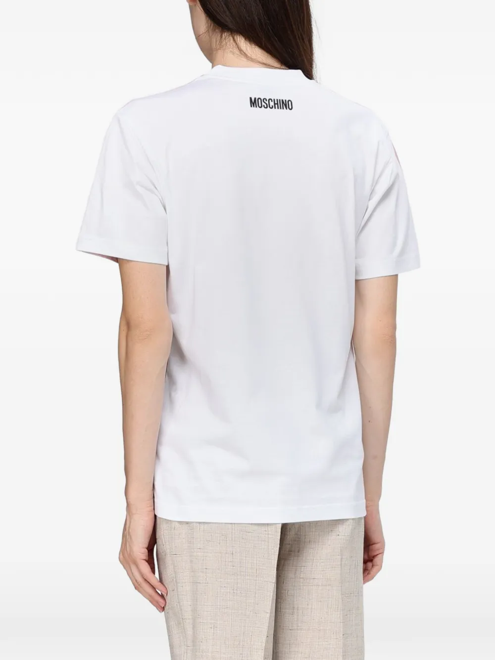 Moschino T-shirt met grafische print Roze