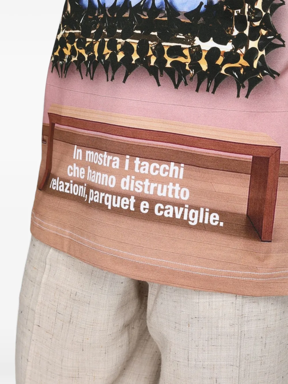 Moschino T-shirt met grafische print Roze