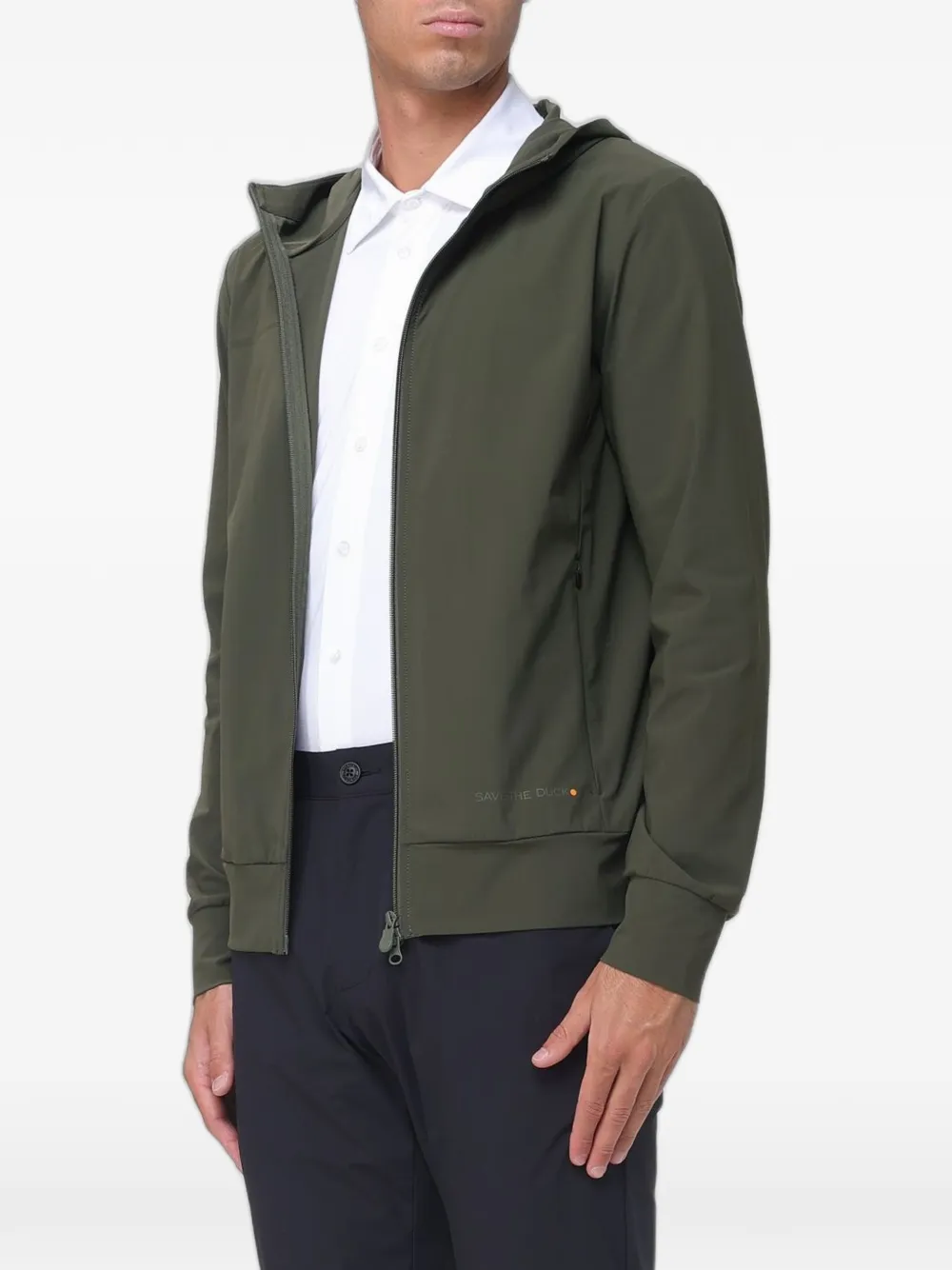 Save The Duck Kids Luiz hooded zip-up jacket Groen