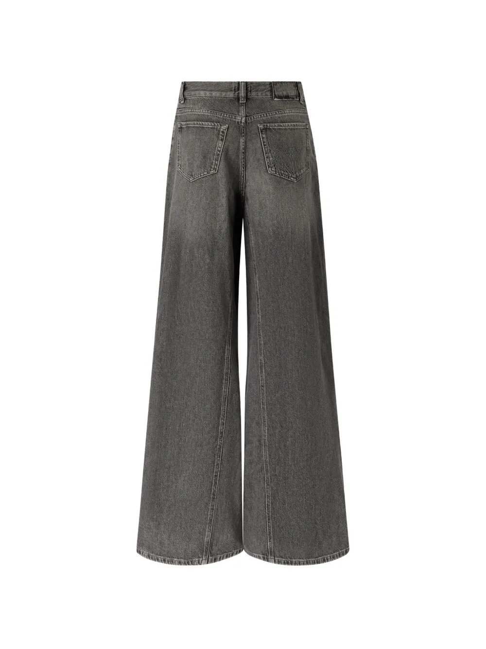 PINKO Flared jeans met super wijde pijpen in zwart denim Grijs