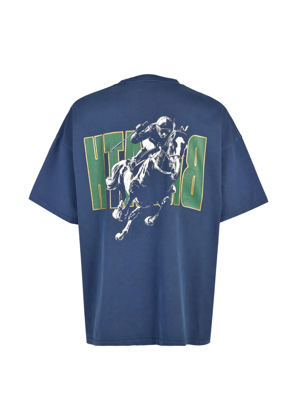 BREATH Horse grafische print T-shirt Blauw