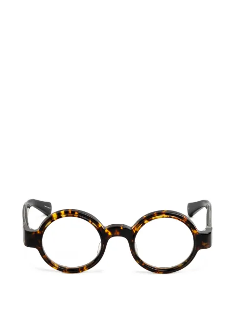 Matsuda tortoiseshell-effect round-frame glasses