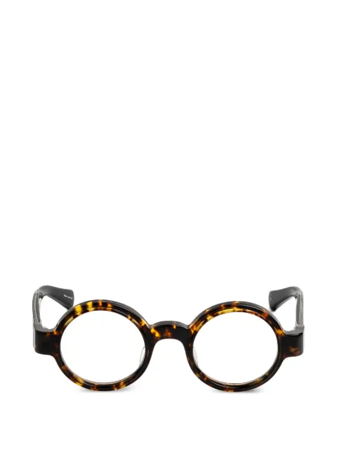 Matsuda lentes con armazón redonda estilo carey