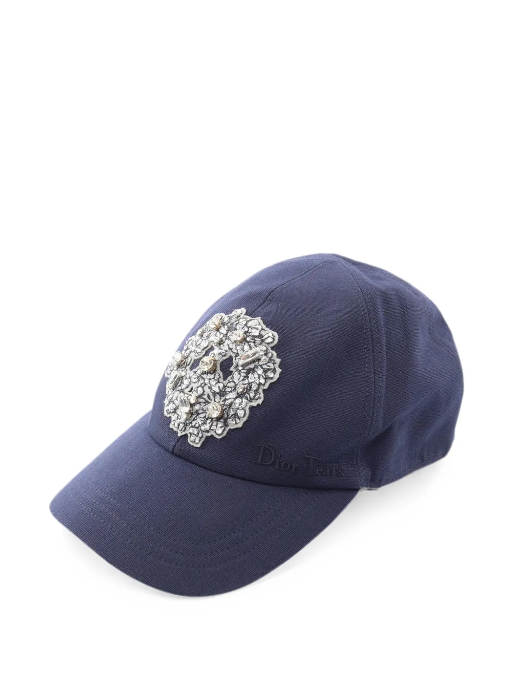 Christian Dior Pre-Owned 2010s Dior Tears rhinestone cap - Blau