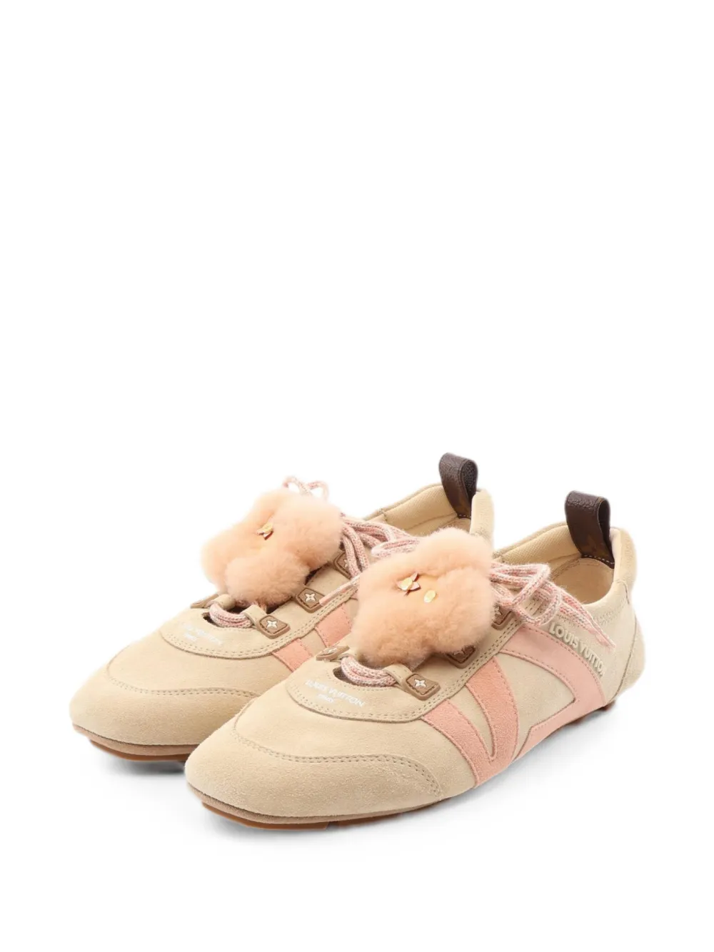 Louis Vuitton Pre-Owned Sneakerina suede low-top sneakers - Nude