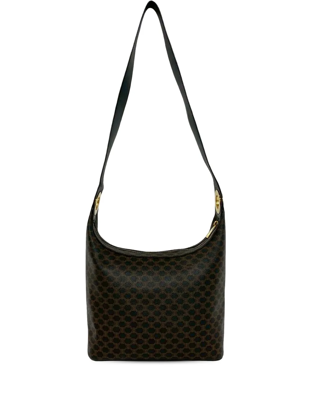 Celine Pre-Owned 1998 Macadam Coated Canvas shoulder bag - Braun