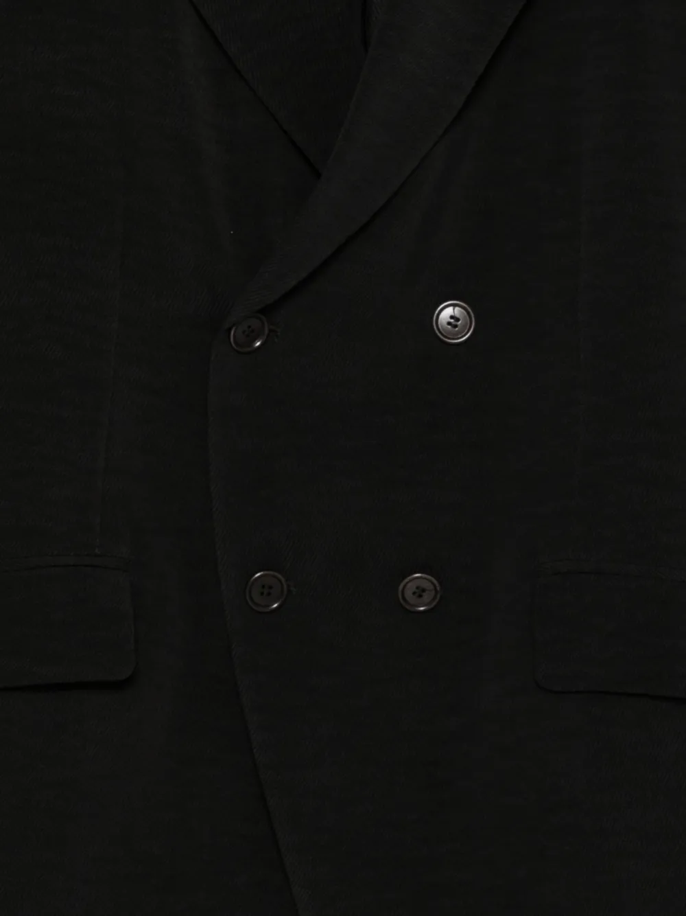 Giorgio Armani Jack met dubbele rij knopen en puntige revers Zwart