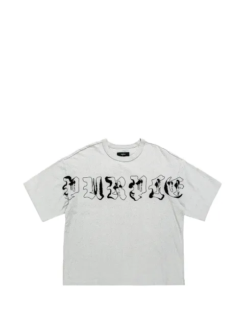 Purple Brand logo-print textured-jersey T-shirt
