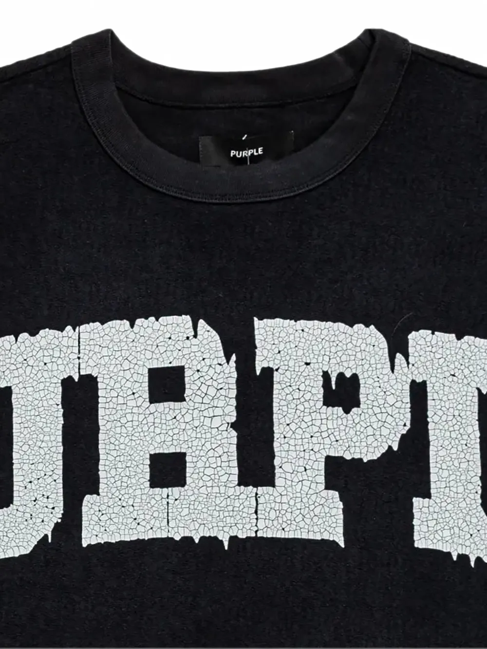 Purple Brand T-shirt met logoprint Zwart