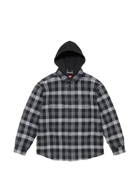 Supreme Plaid Waffle hooded jacket