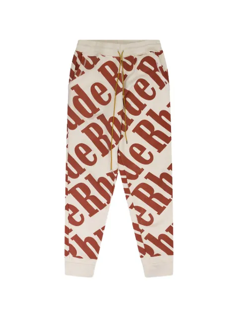 RHUDE logo-print track pants