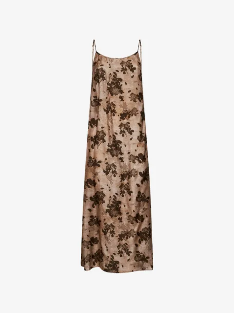 Uma Wang Anaya floral-pattern flared maxi dress
