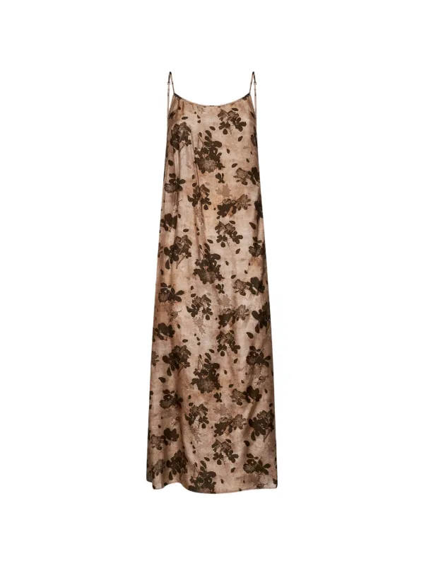 Uma Wang Anaya floral-print Midi Dress | Brown