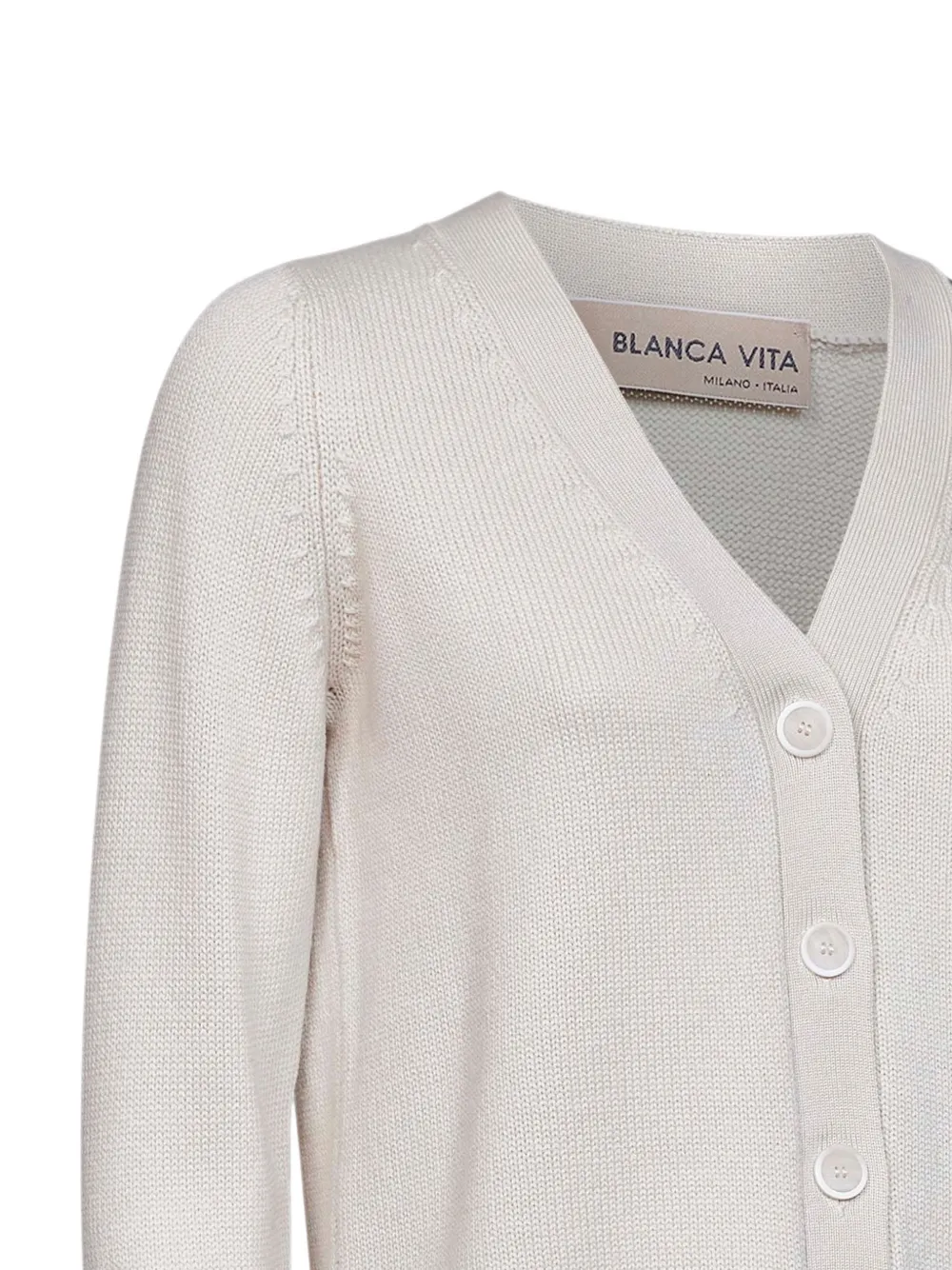 Blanca Vita Button-up vest met V-hals Beige