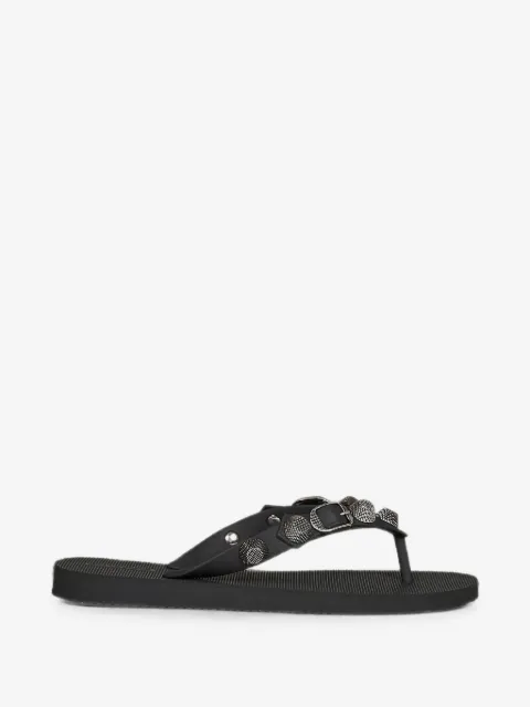 Balenciaga Cagole thong sandals in black