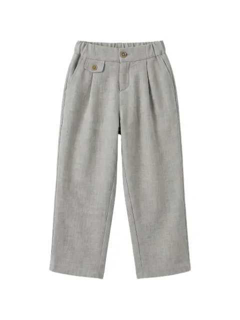Eleventy Kids pleated straight-leg trousers