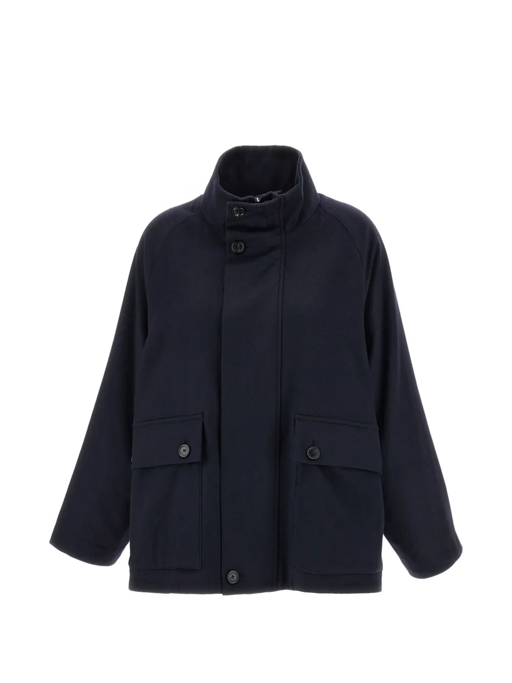 Barena high-neck flap-pocket coat