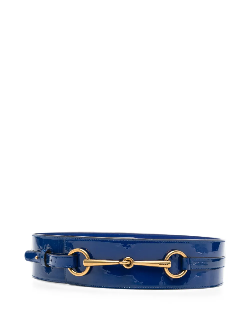 Gucci Pre-Owned 2000s Horsebit-detail belt - Blu