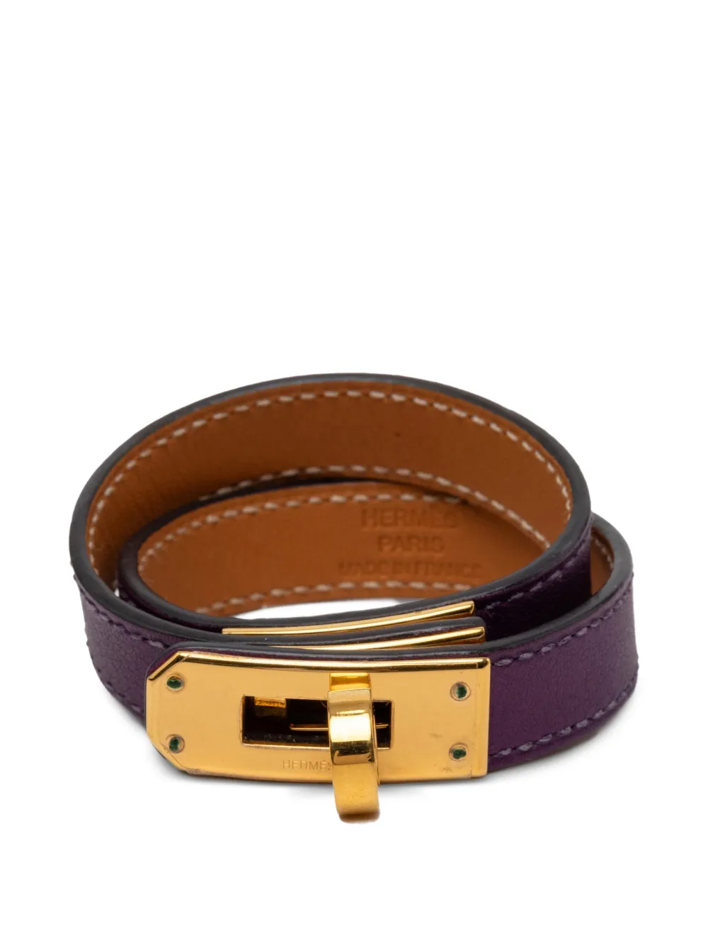 Hermès Pre-Owned 2012 Swift Kelly Double Tour Bracelet XS costume bracelet - Violett