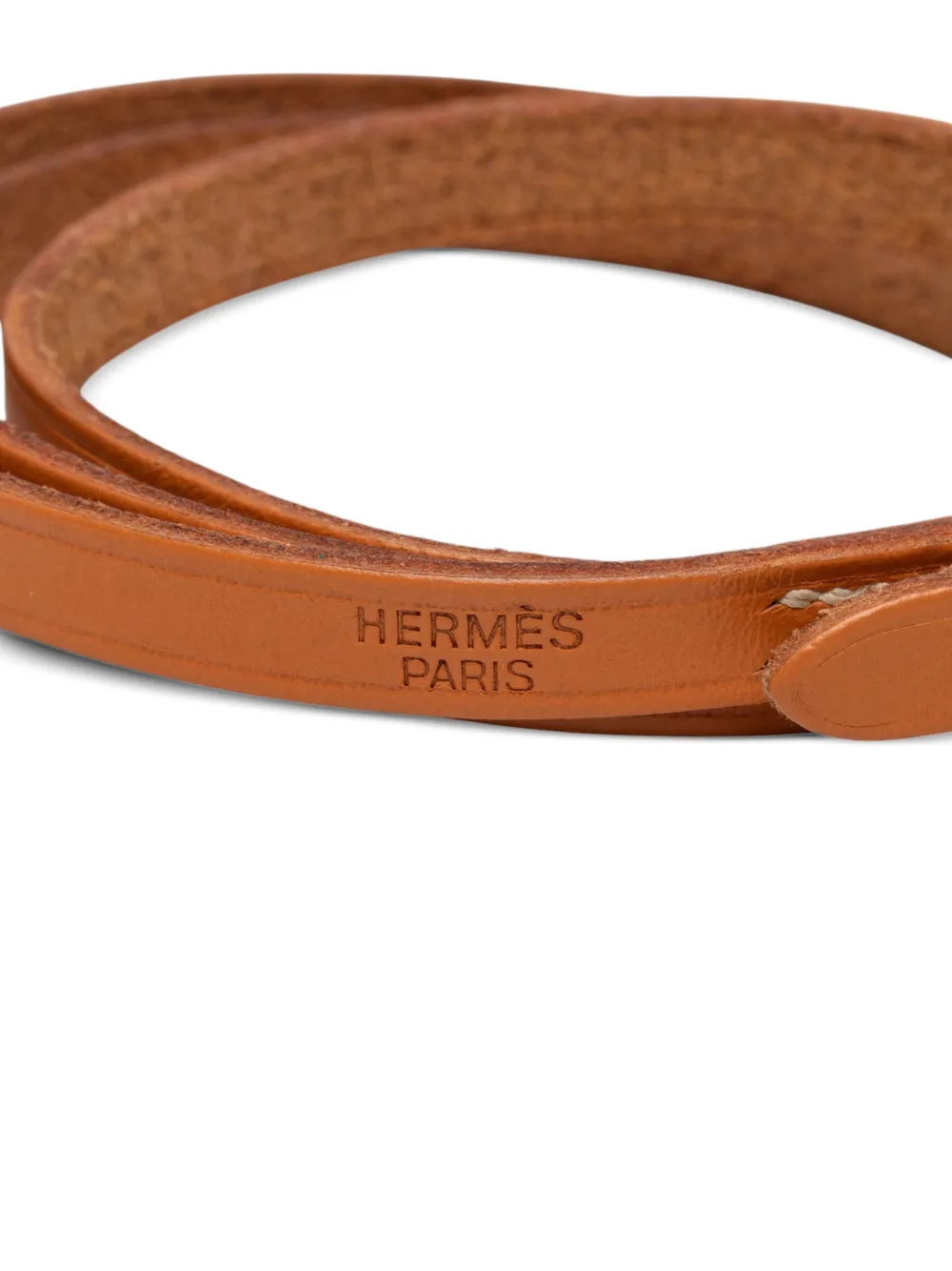 Hermès Pre-owned 1999-2014 Swift Hapi 3 Triple Tour Bracelet Costume Bracelet in Brown, view 4