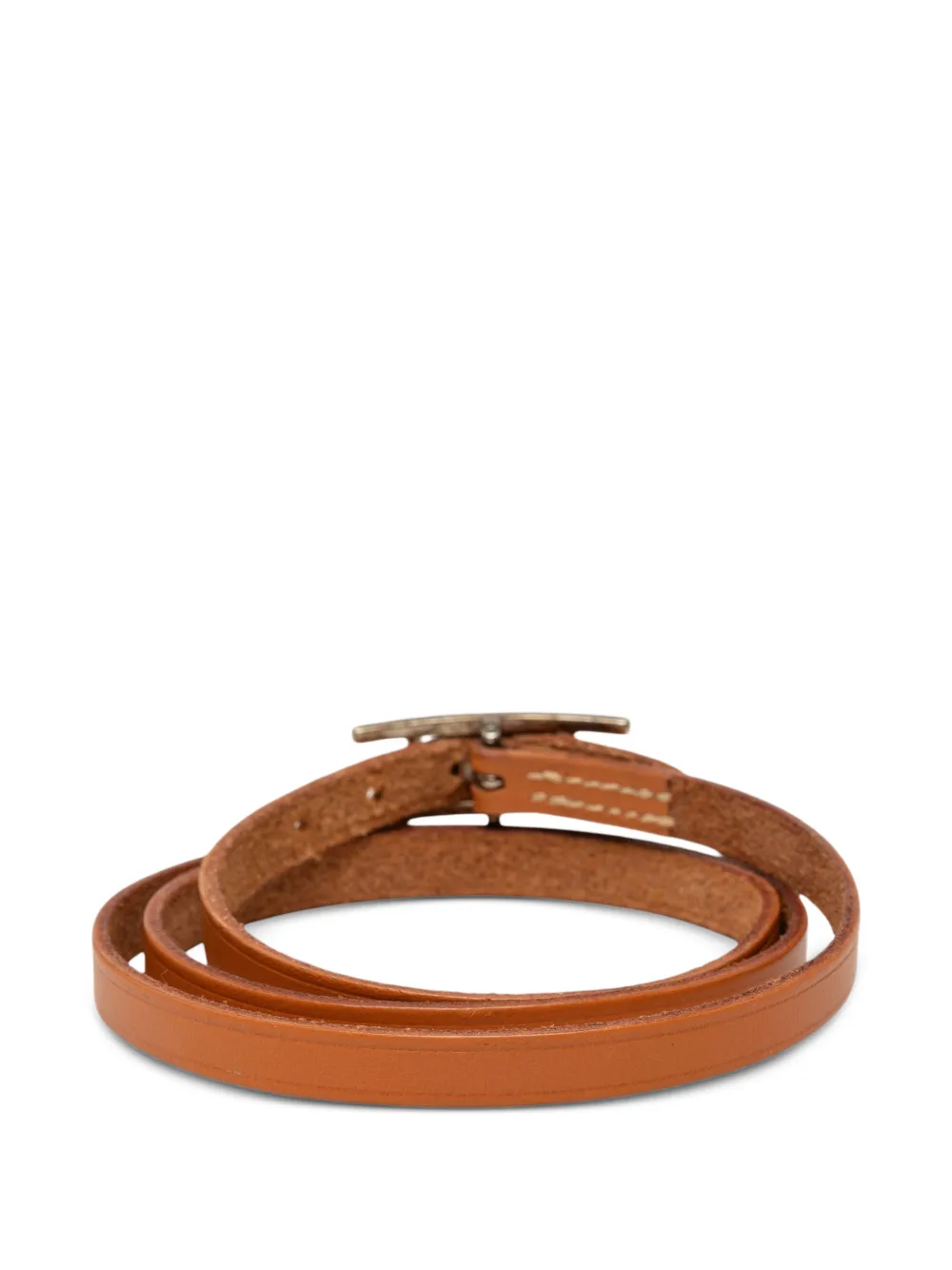 Hermès Pre-owned 1999-2014 Swift Hapi 3 Triple Tour Bracelet Costume Bracelet in Brown, view 3