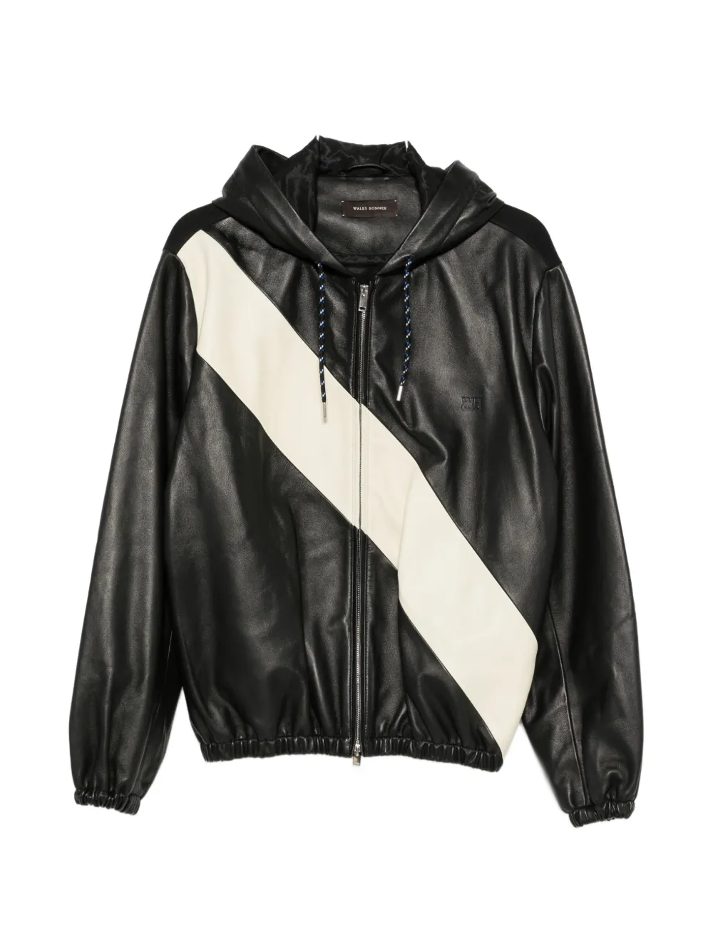 Wales Bonner Leather Hooded Jacket In Schwarz